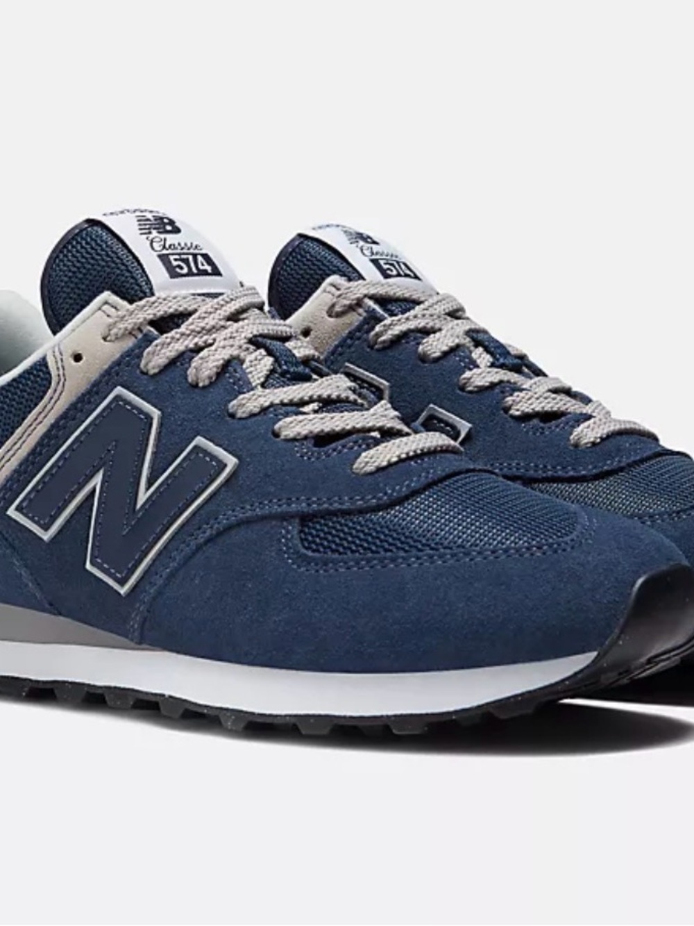 New Balance Navy and Gray 574 Retro Core Classic Sneakers